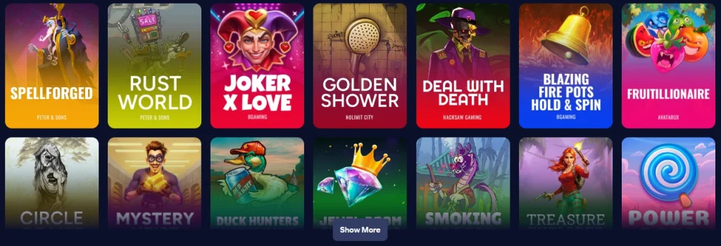 Aperçu de la page d’affiliation Boomsbet Casino Online